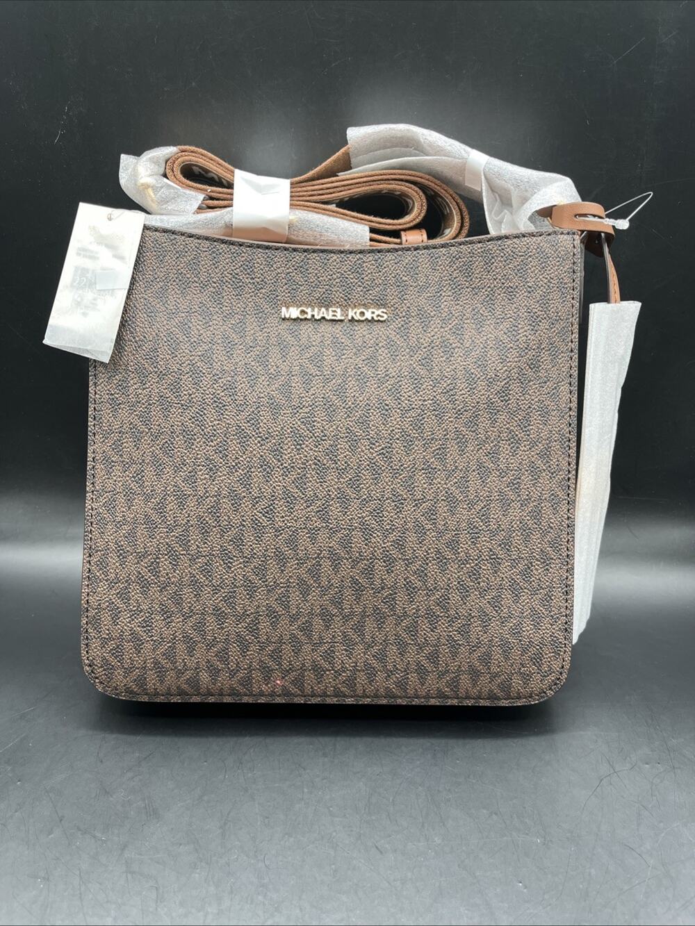 Michael Kors Jet Set Travel Small Shoulder Messenger Bag MK Brown